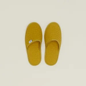 Simple Waffle Slippers - Mustard