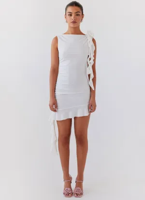 Starlet Chic Rose Mini Dress - Ivory