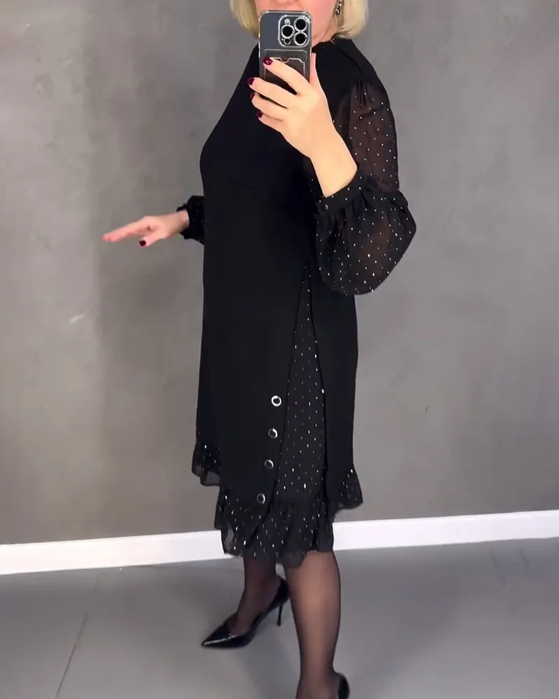 STARLIGHT | ELEGANT POLKA DOT DRESS