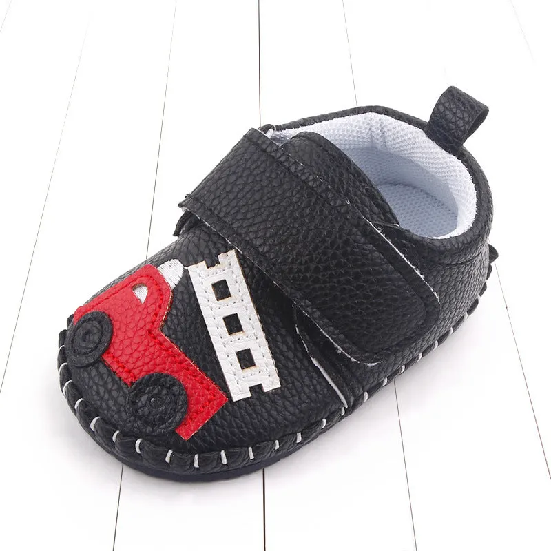 Stitched Bottom Slippers with Non-Slip Soft Rubber Sole for Baby Boys