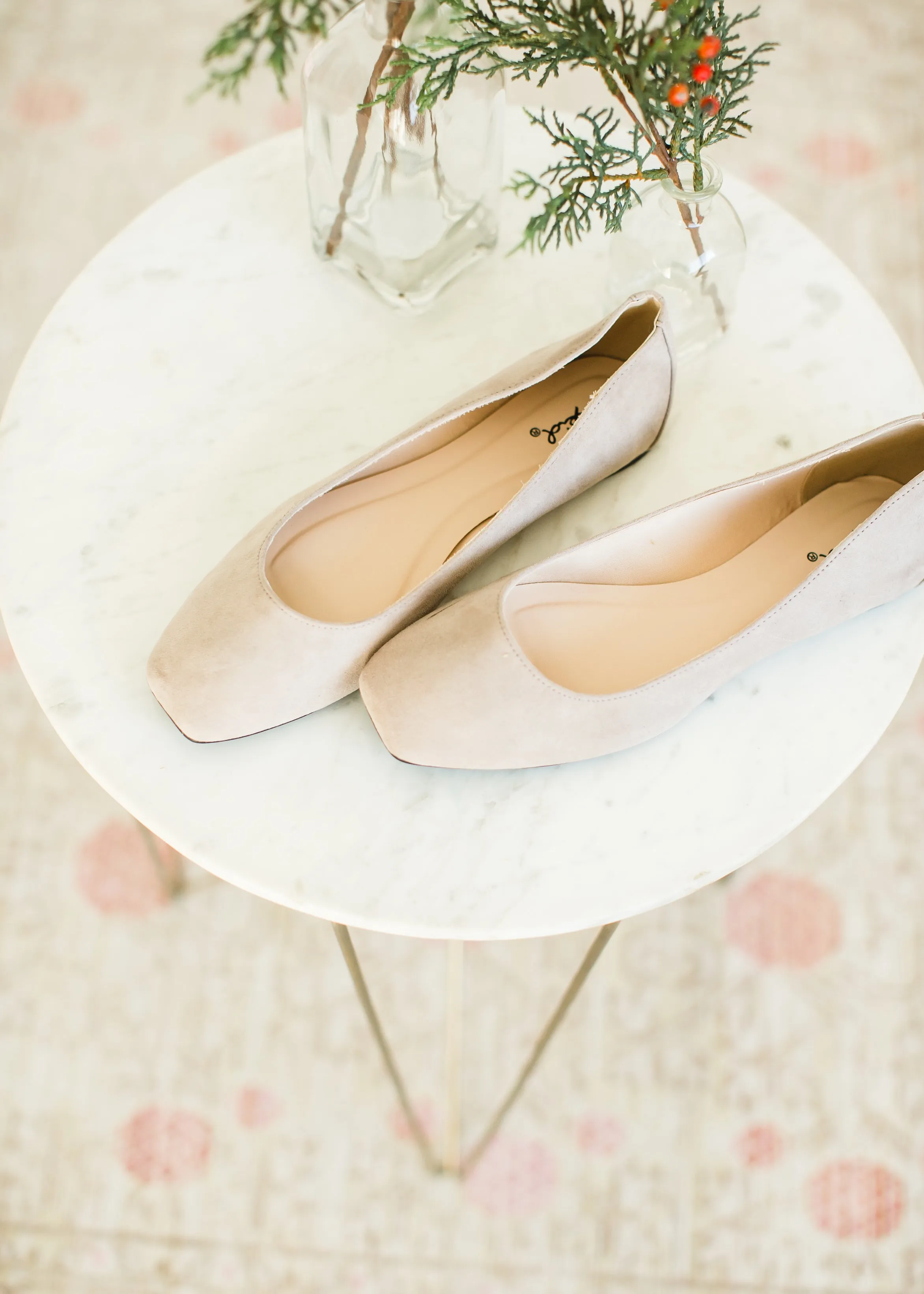 Taupe Square Toe Slip On - FINAL SALE