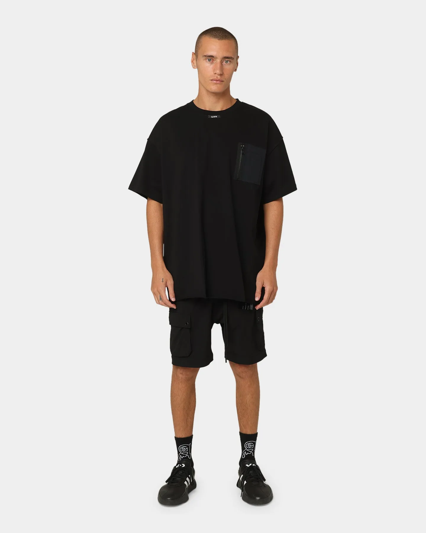 The Anti Order Reflective Man Made Cargo Shorts Black/Silver