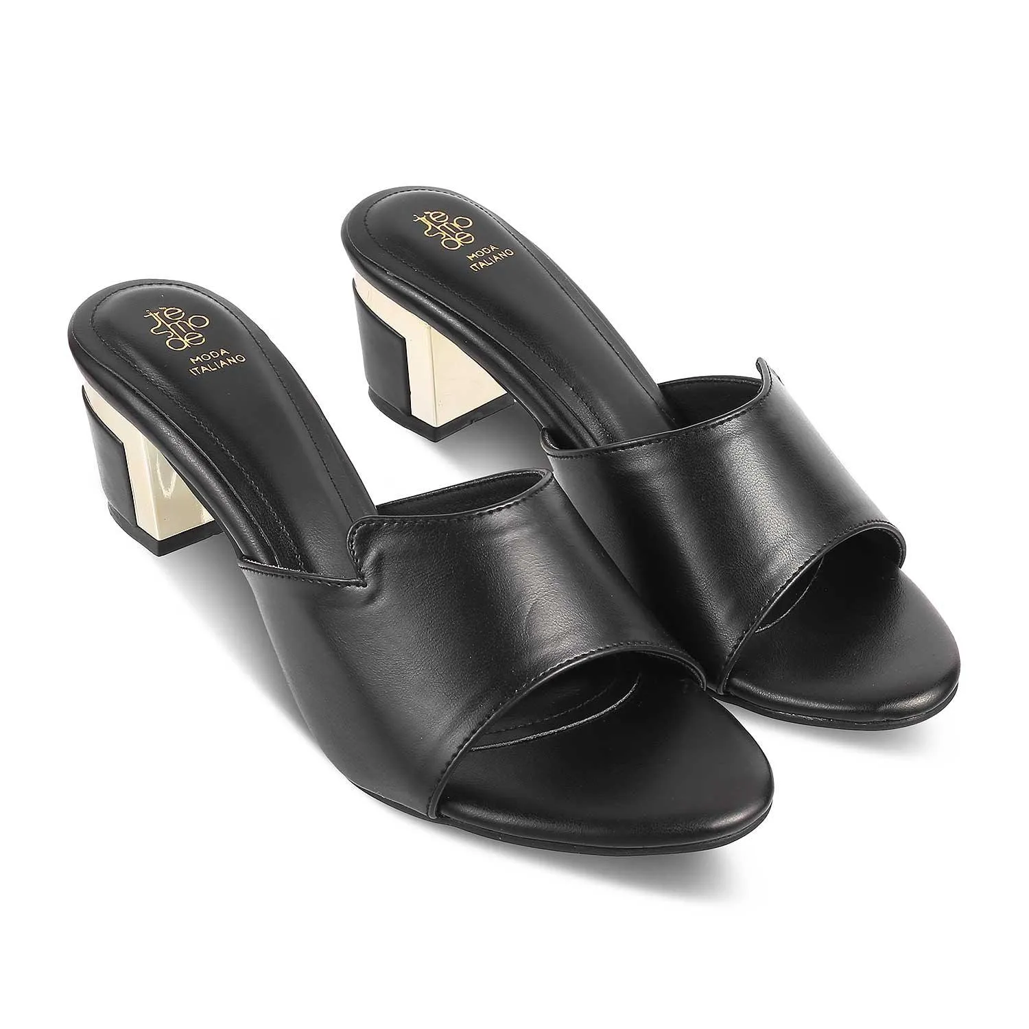 The Cuenca Black Women's Dress Block Heel Sandals Tresmode