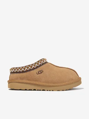 UGG Kids Suede Tasman II Slippers in Chestnut