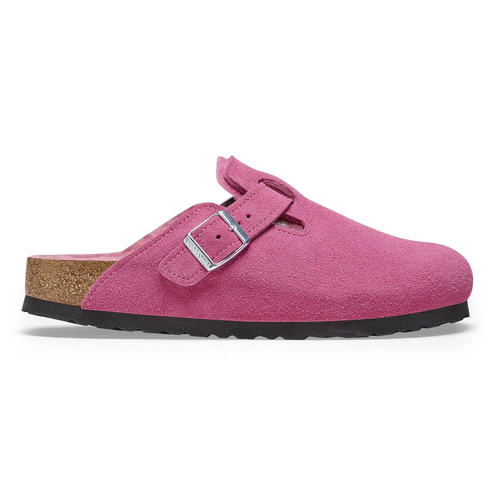 Unisex Shoes Birkenstock BOSTON SHEARLING Clog Mules 1025552 FUCHSIA TULIP