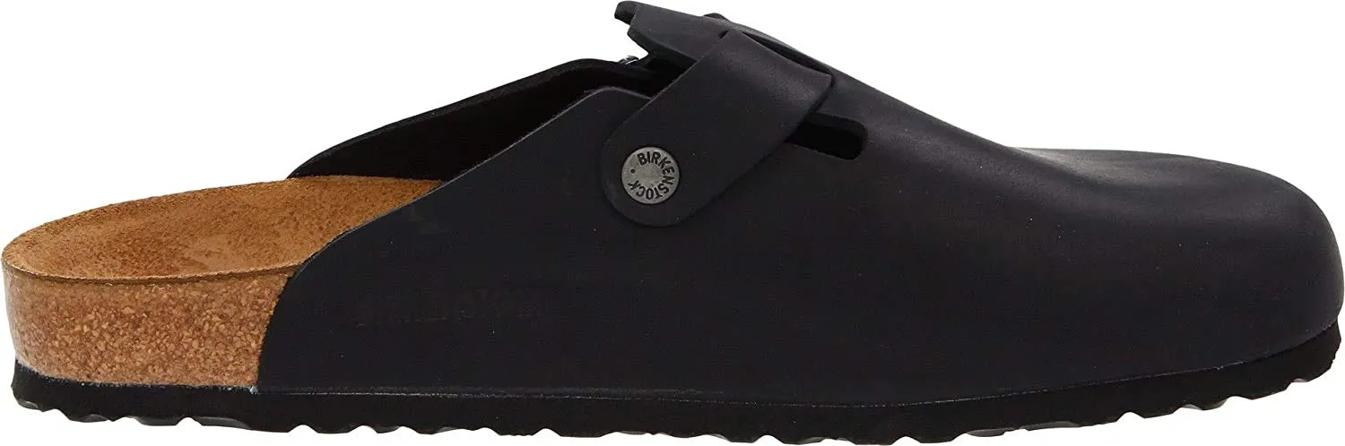 Unisex Shoes Birkenstock BOSTON Soft Footbed Clog Mules 0059463 BLACK OILED