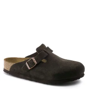 Unisex Shoes Birkenstock BOSTON Soft Footbed Clog Mules 0660461 MOCHA SUEDE