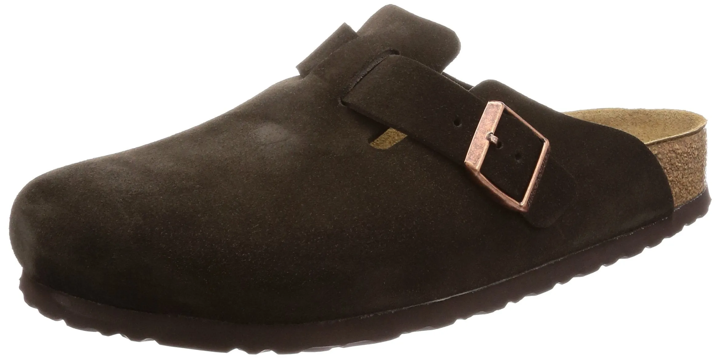 Unisex Shoes Birkenstock BOSTON Soft Footbed Clog Mules 0660461 MOCHA SUEDE