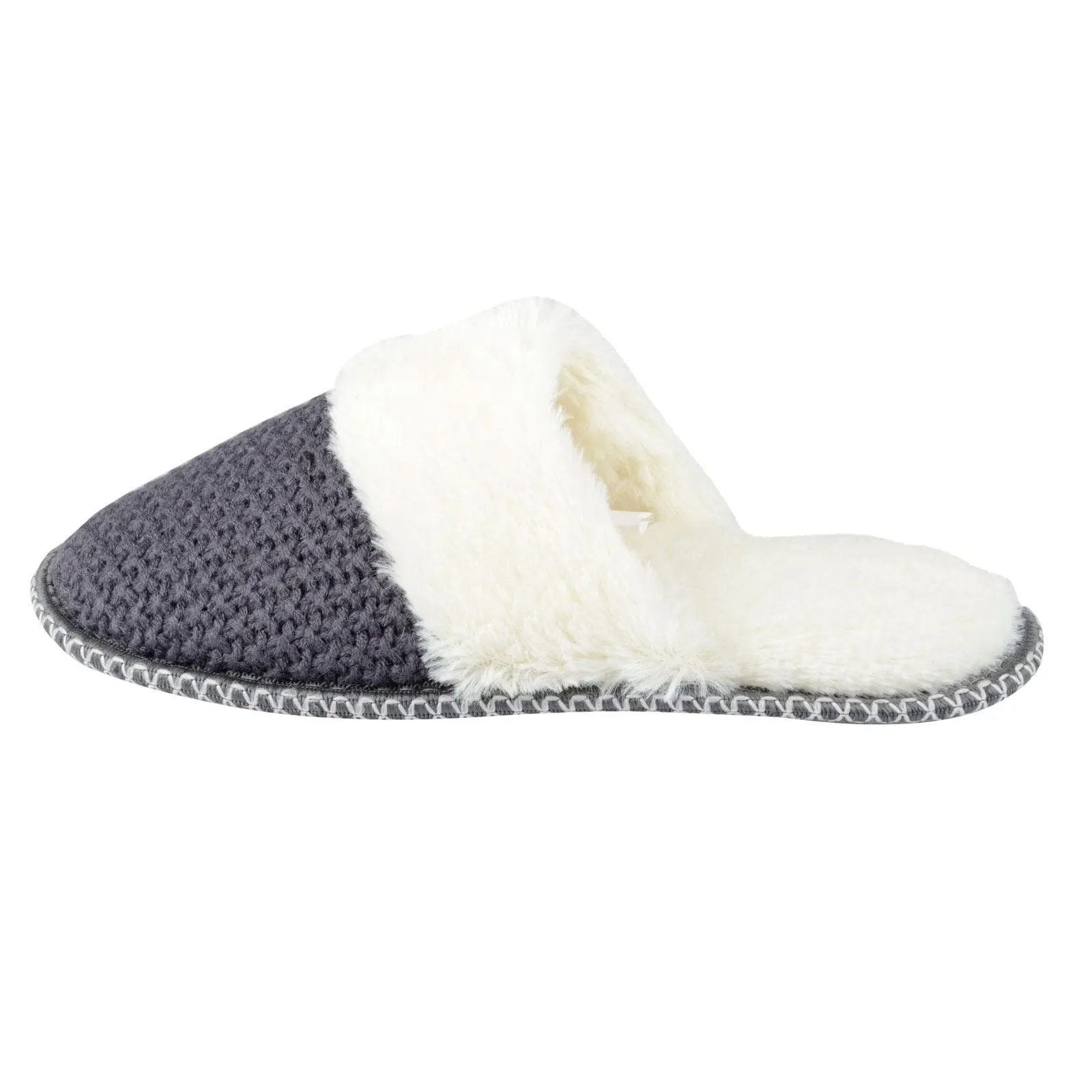 Valentina Knitted Mule Womens Slippers With Fleece Lining