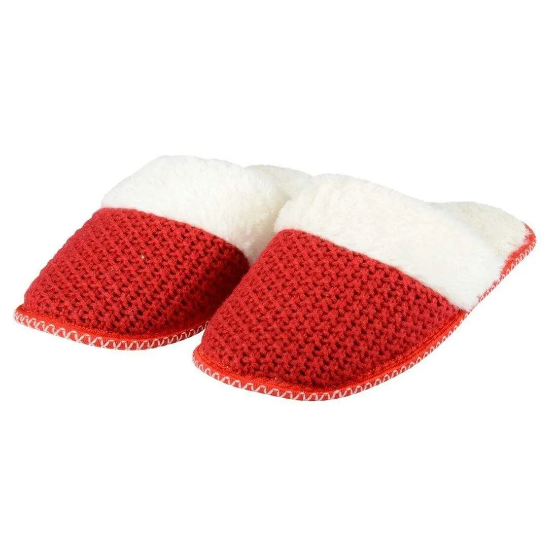 Valentina Knitted Mule Womens Slippers With Fleece Lining