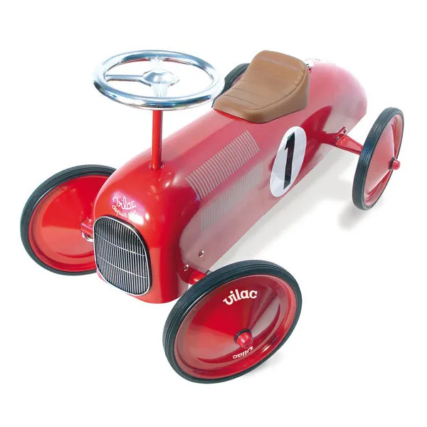 Vilac Classic Ride On Metal Car – Red