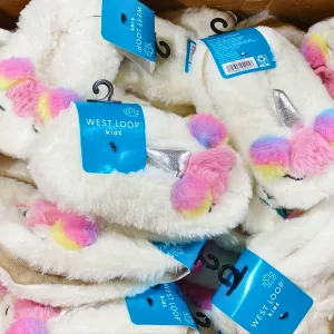 West Loop Kids Unicorn Slippers (60 Pcs Lot)