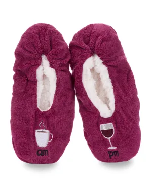 Women's Morning Brew/Night Cap Sherpa Lined Slippers