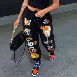 Women’s Unisex Cartoon Print Joggers