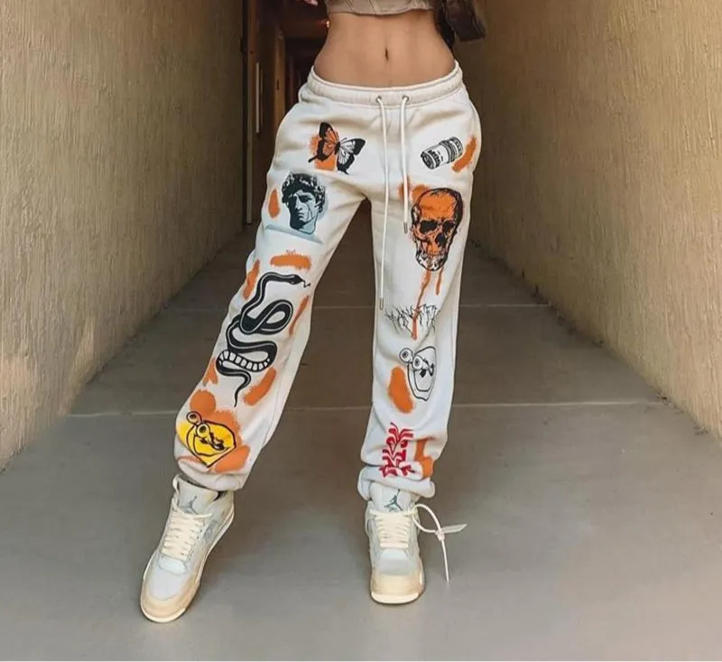 Women’s Unisex Cartoon Print Joggers