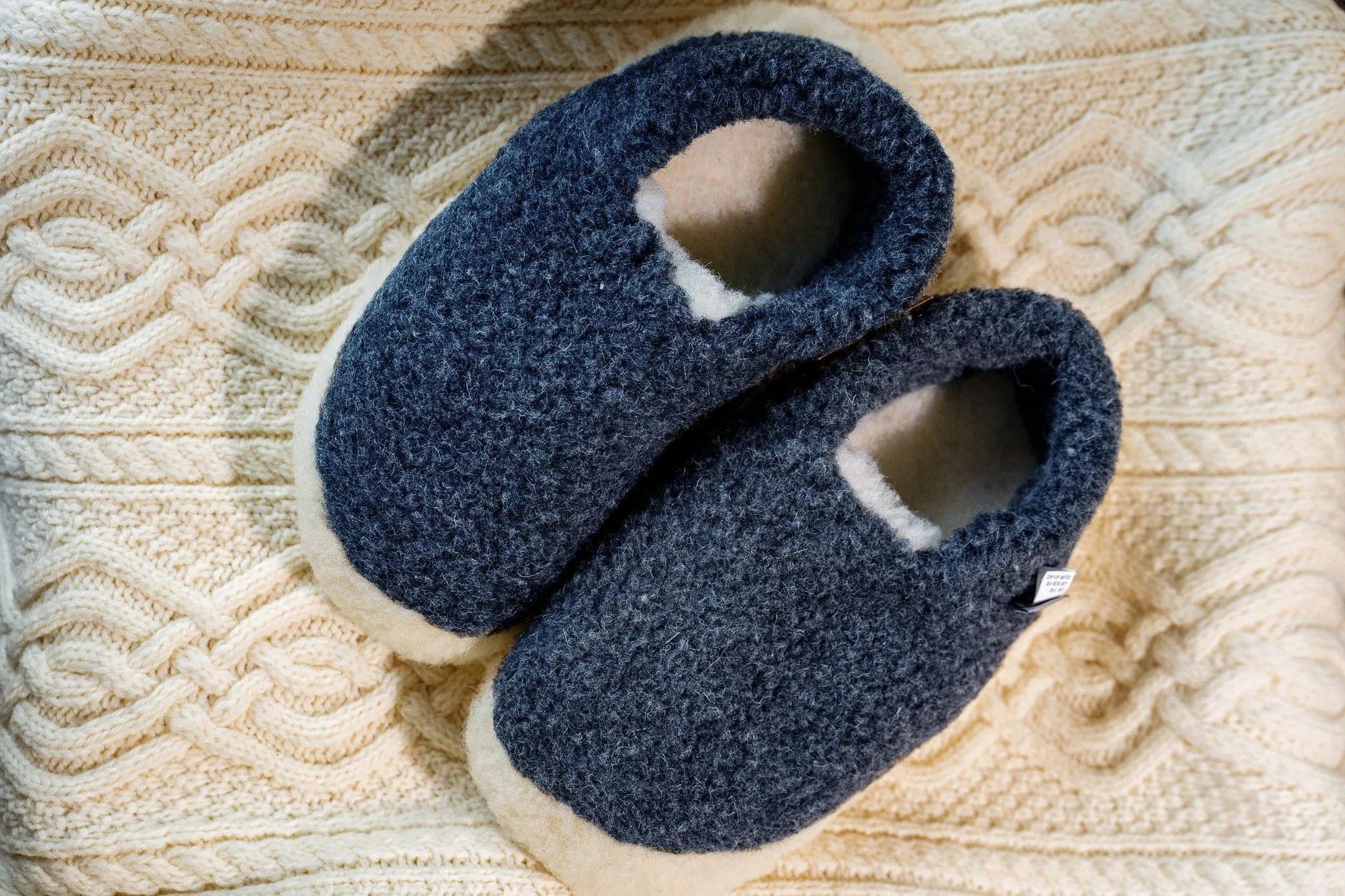 Wool slippers Dark Blue