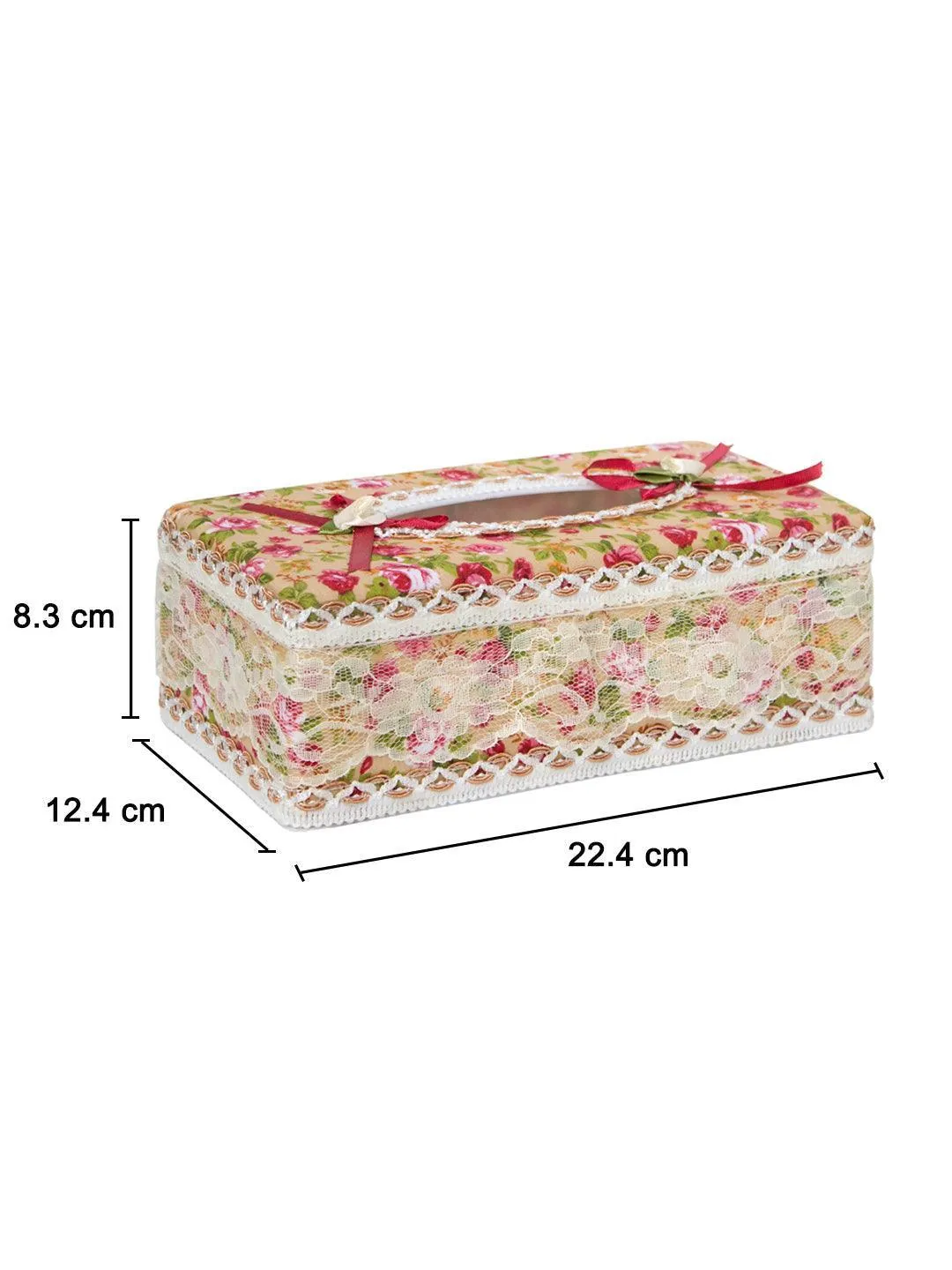 Yellow & Pink Tissue Box - 22.4 X 12.4 X 8.3Cm