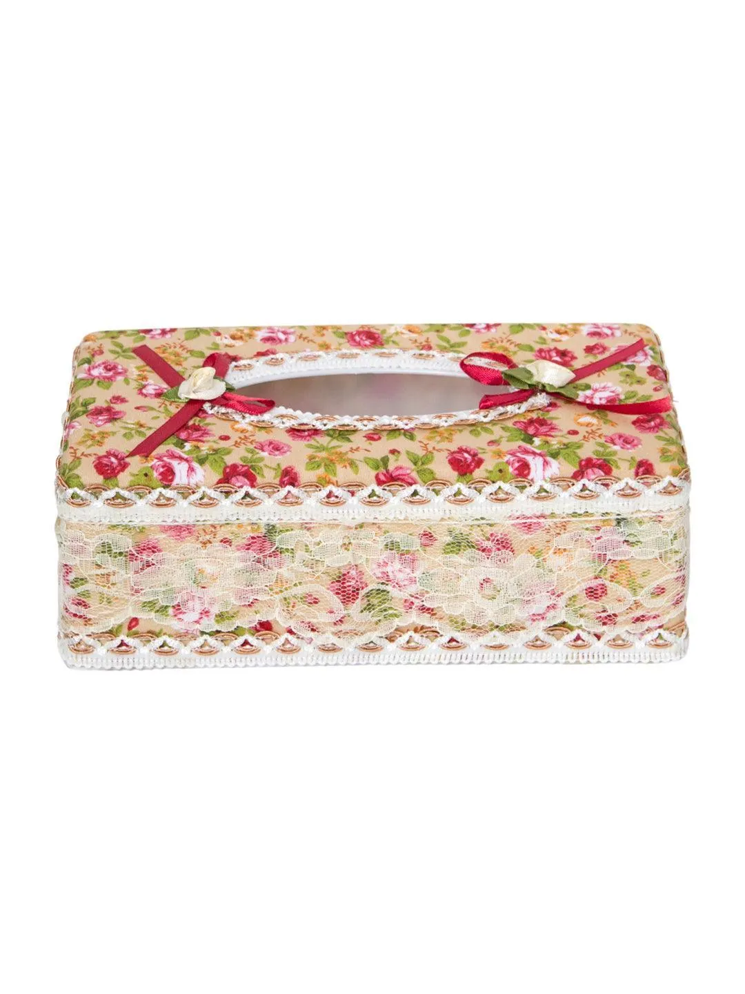 Yellow & Pink Tissue Box - 22.4 X 12.4 X 8.3Cm